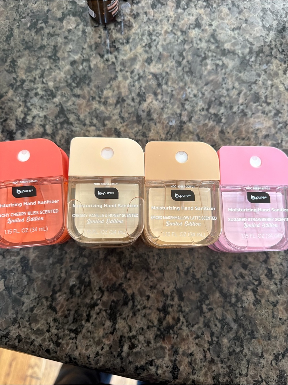 Source Unknown Moisturizing Hand Sanitizer Set - Coral, Cream, Tan, Pink